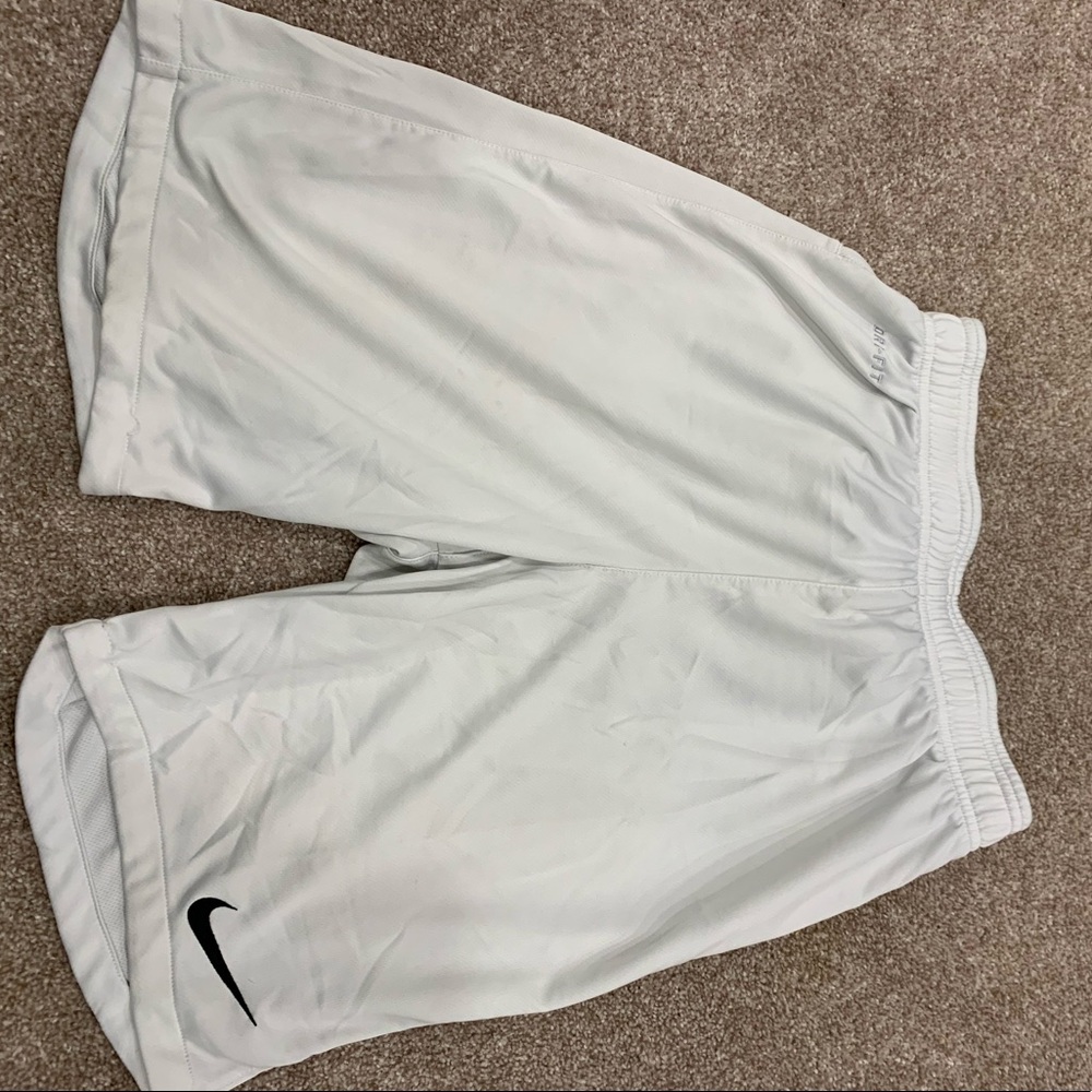 White Nike shorts